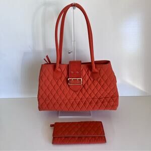 Vera Bradley Satchel Buckle with wallet in Spice